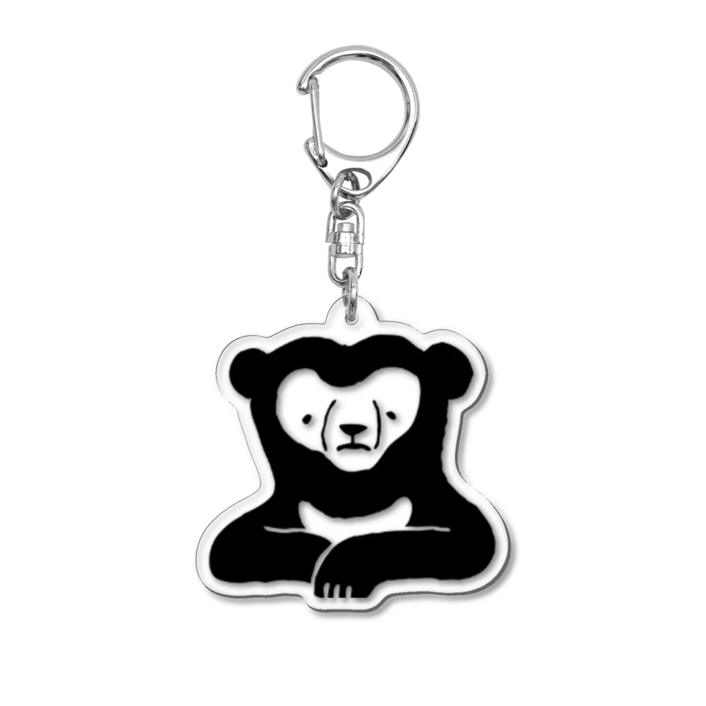 ナラティヴ・ラボ マーケットのくまざわくん（ブラックライン） Acrylic Key Chain