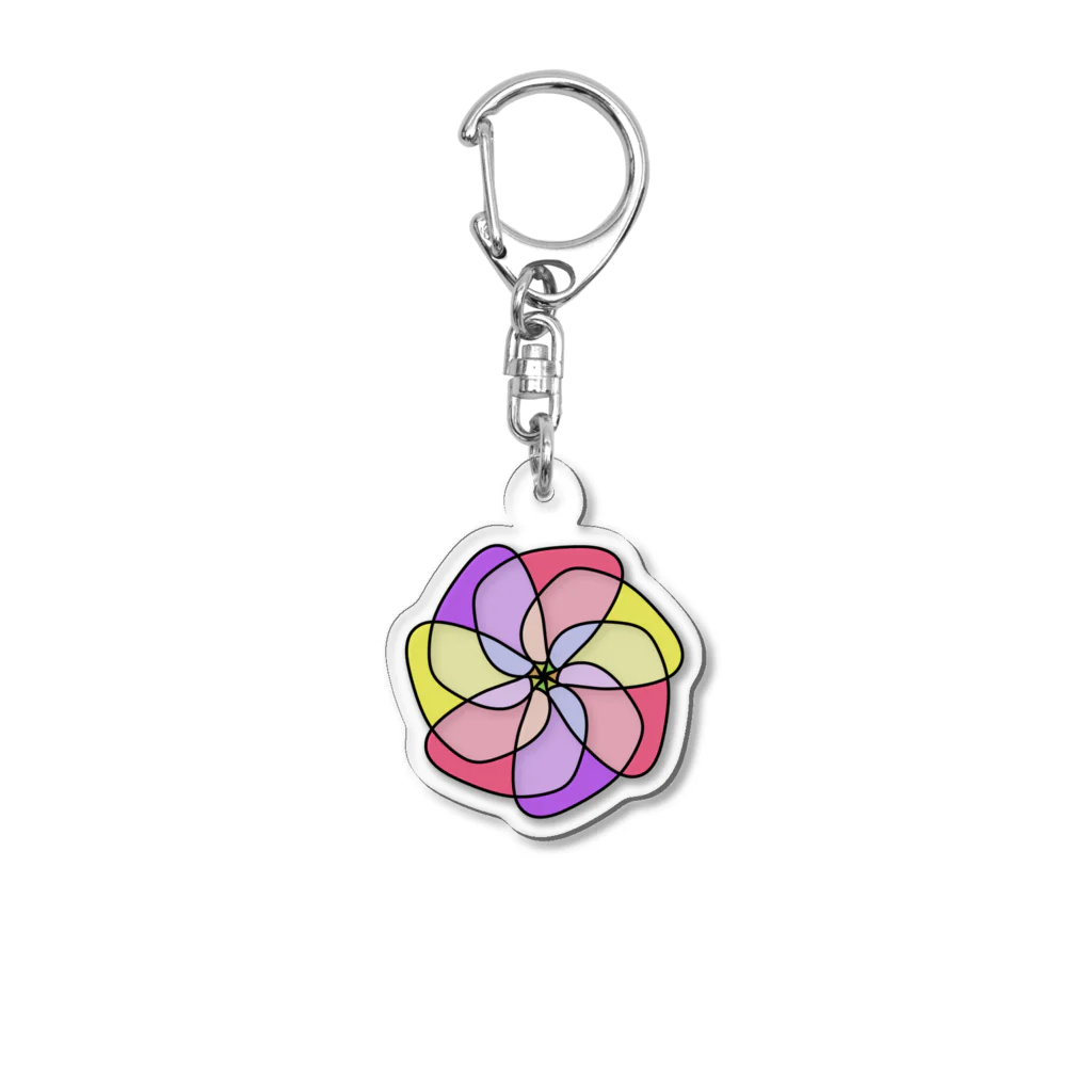 Glass Gardenのステンドグラス -Vivid Flower - Acrylic Key Chain