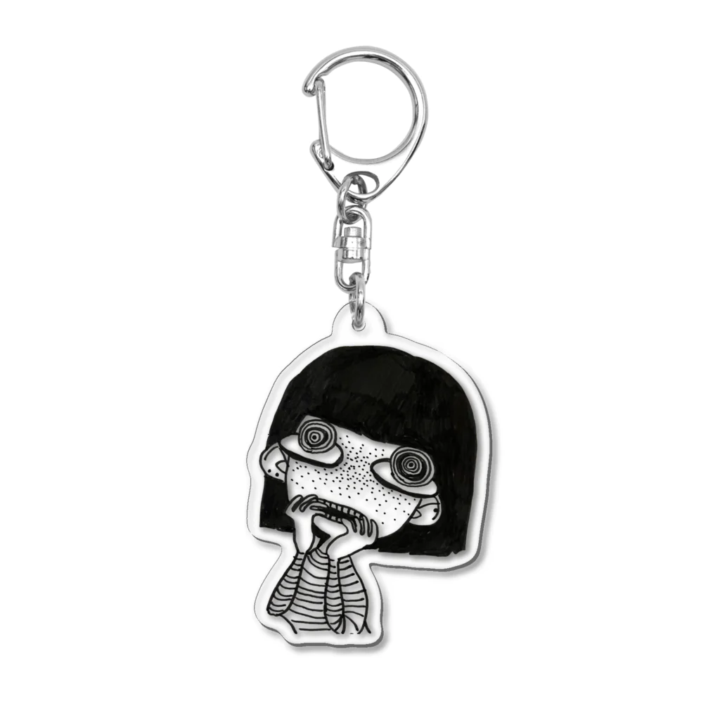 貧血脱力ショップの困惑ガール Acrylic Key Chain