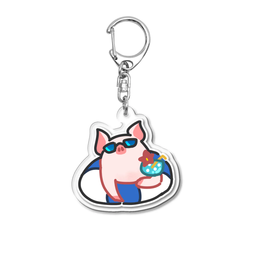 BUTA-CHANsのぶたちゃんず　バカンス Acrylic Key Chain