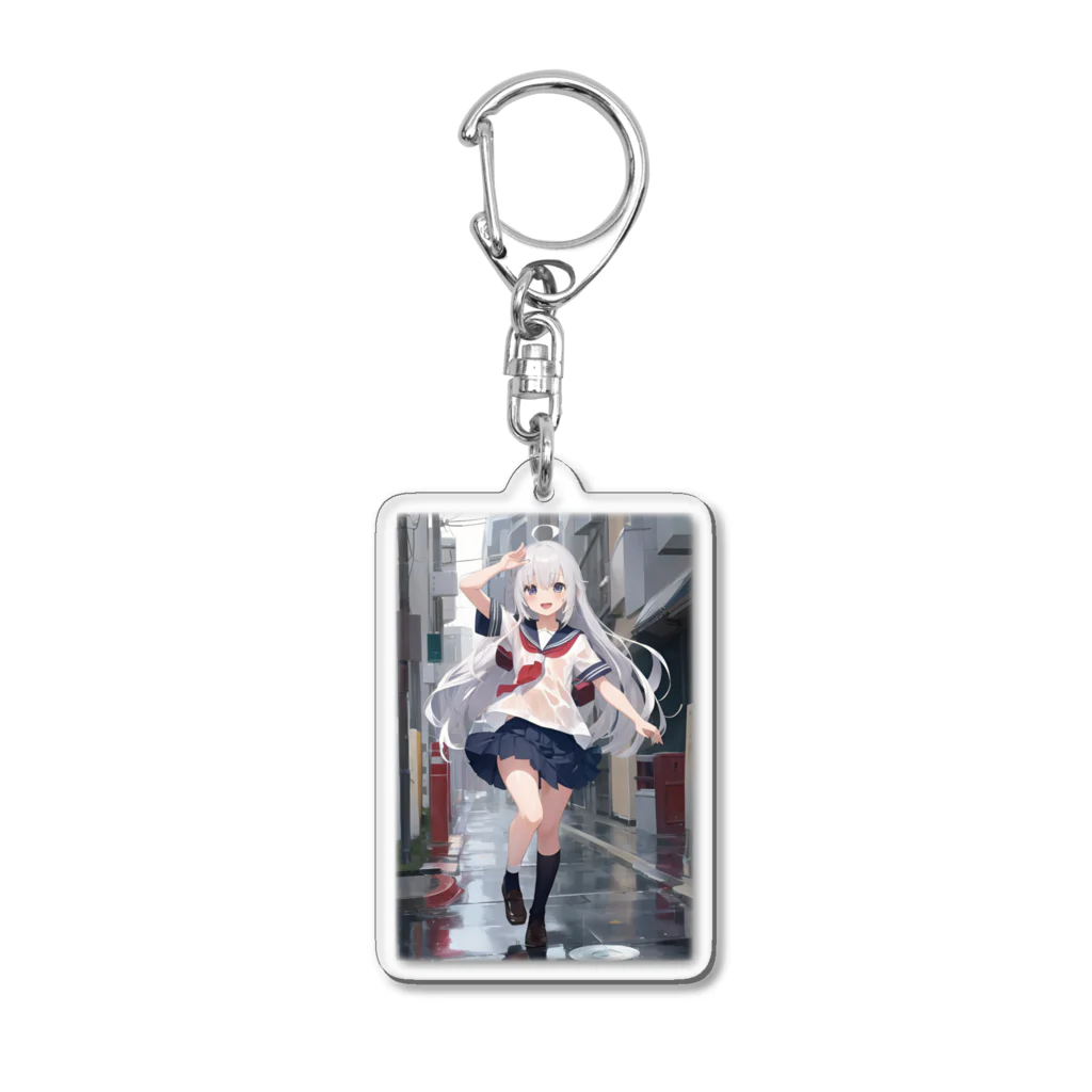 KAZAHANAの雨上がりの少女 Acrylic Key Chain