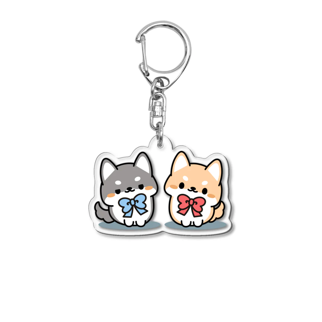 DECORのしばいぬツインズ あいさつ ver. Acrylic Key Chain