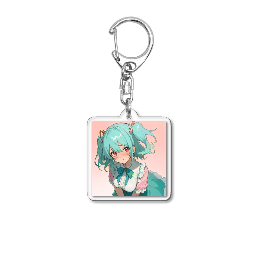 二次元さんの照れてるパステル子ちゃん Acrylic Key Chain