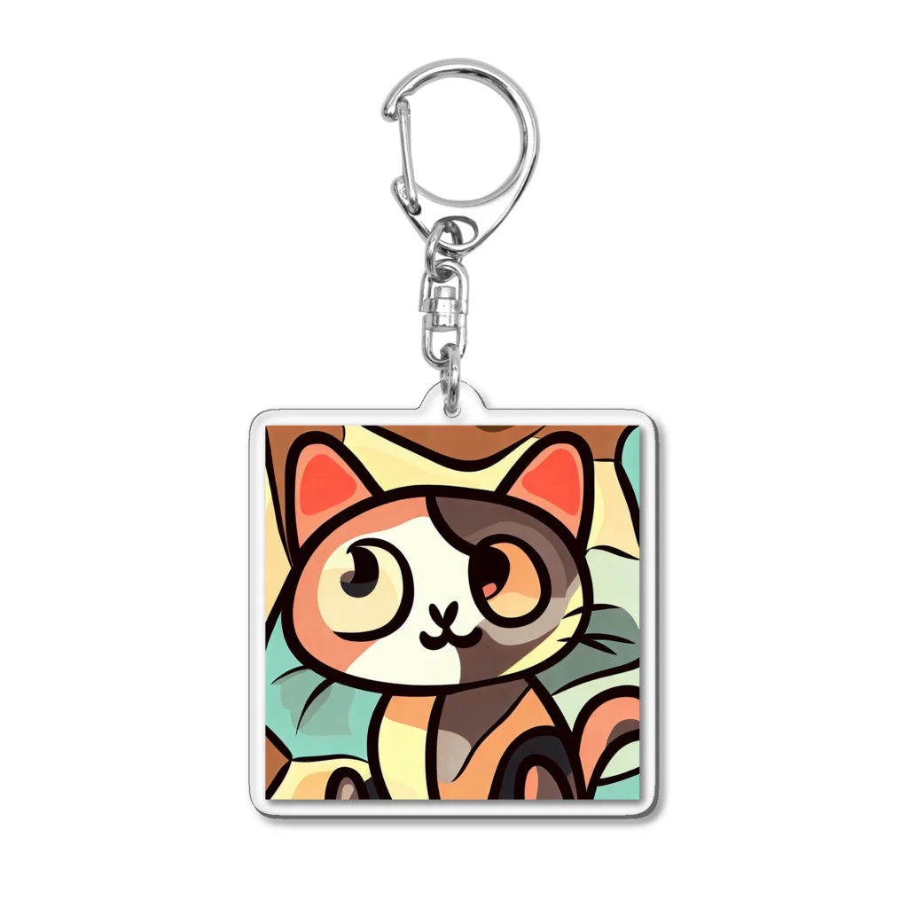 T2 Mysterious Painter's ShopのMysterious Cat Acrylic Key Chain