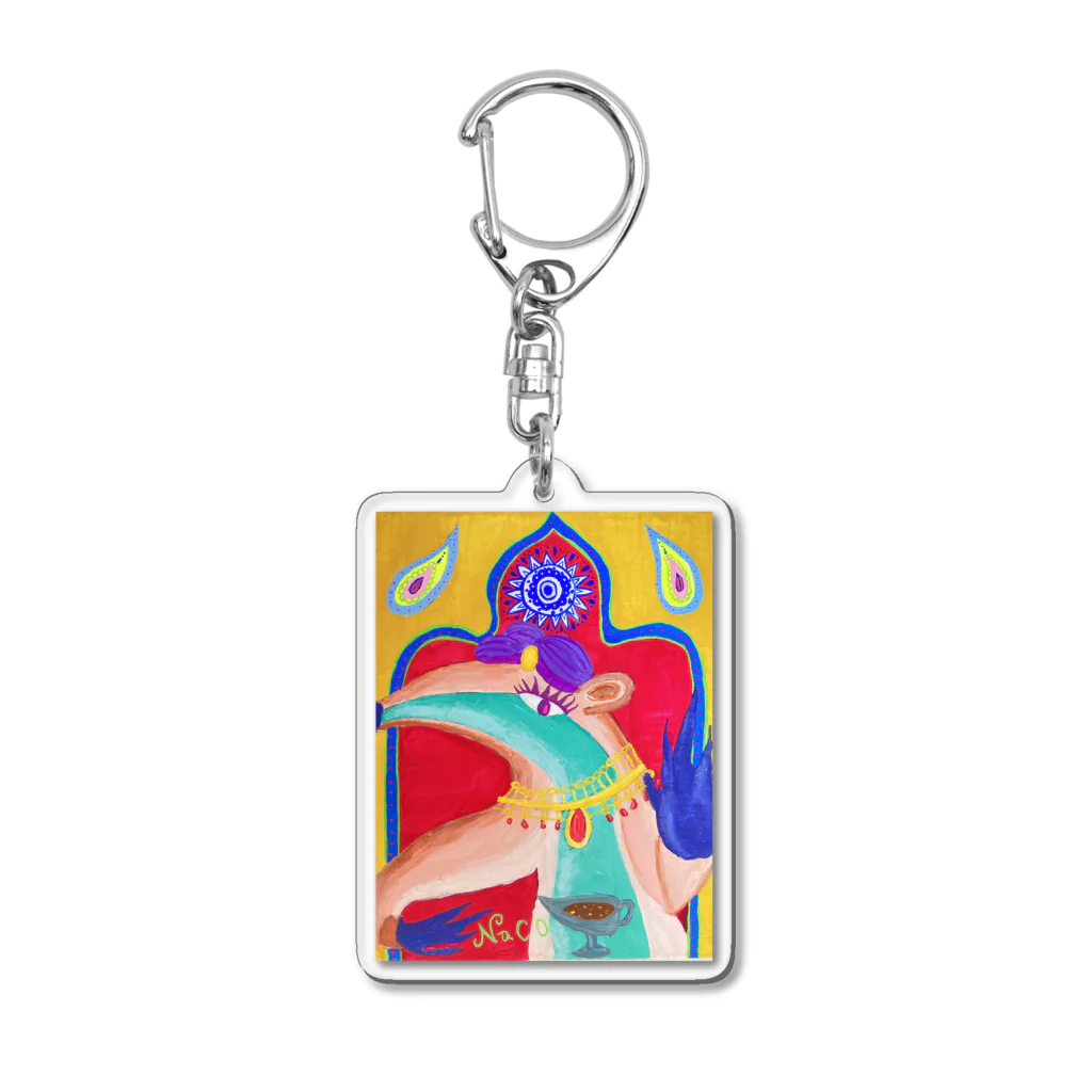 nacosuのアリクイ君わーるでぃ～　India Acrylic Key Chain