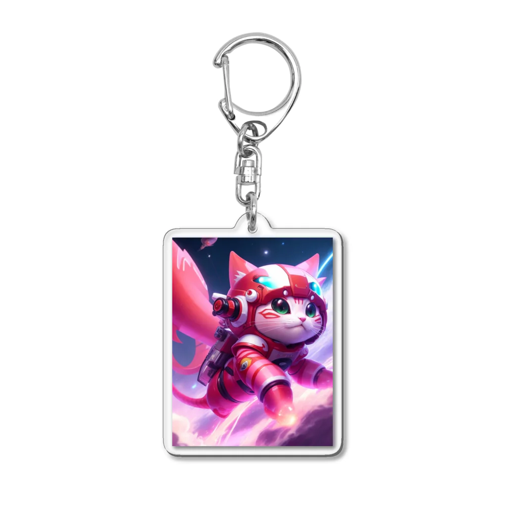 brand-new-cat-worldの大気圏に突入するにゃ！ Acrylic Key Chain