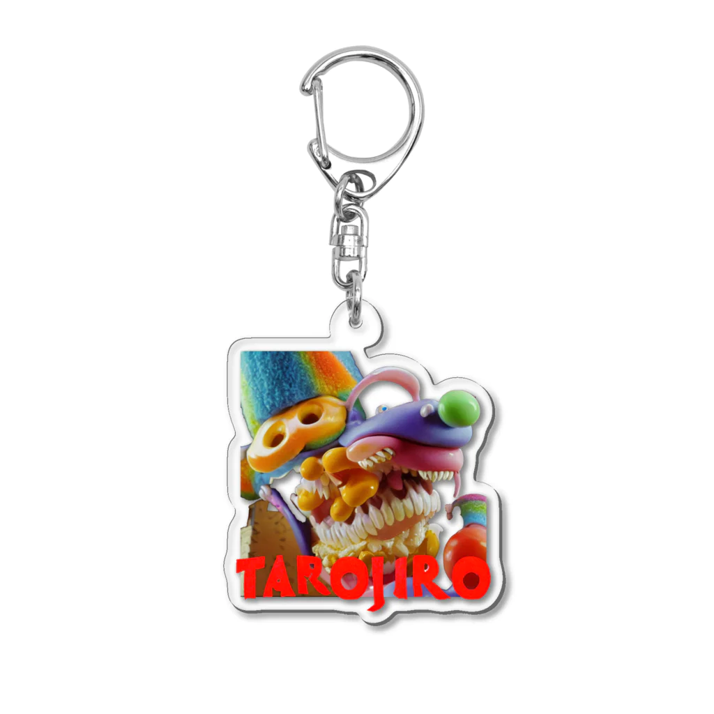 🍩tarojiro(たろじろ) shop🍩のCOLORFUL POPCORN MONSTERS by AI Acrylic Key Chain