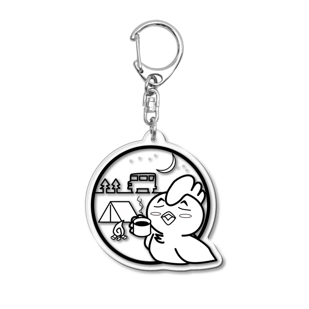 大道芸人 ぼびー(にわぼび と ぼびだるま)のちるきゃんぷ Acrylic Key Chain