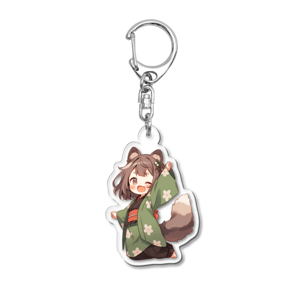 jai-to-anのたぬっぺ (Tanuppe) ver.1　狸の神様、たぬき、タヌキ Acrylic Key Chain