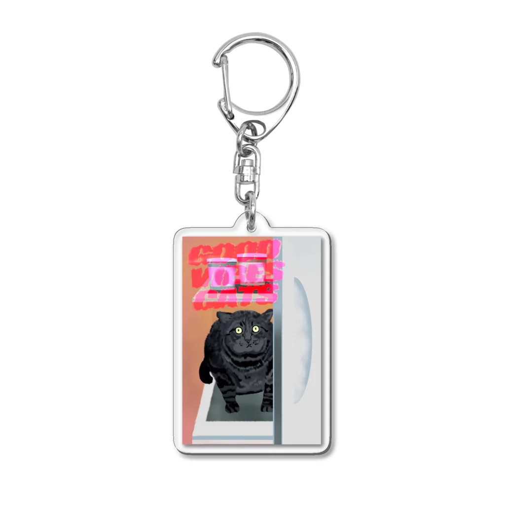 GOOD VIBES CATSのGOOD VIBES CATS refrigerator Acrylic Key Chain