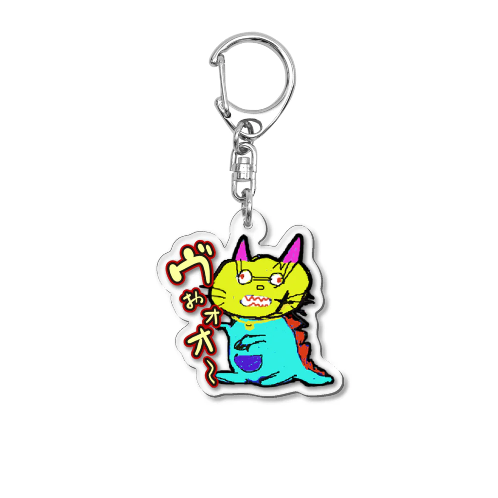 パチスログッズ研究所のヤクドラネコ Acrylic Key Chain