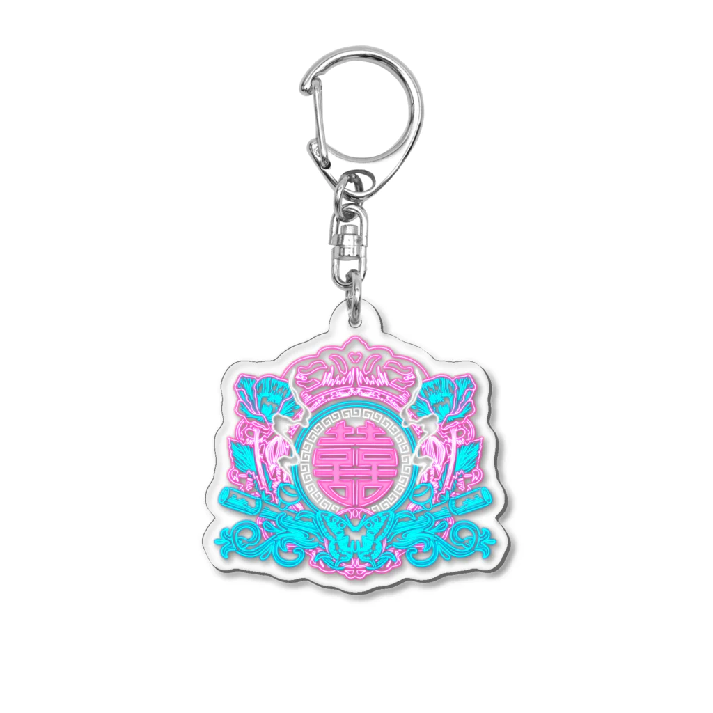 中華呪術堂（チャイナマジックホール）のNEON幻想阿片中華紋  Acrylic Key Chain