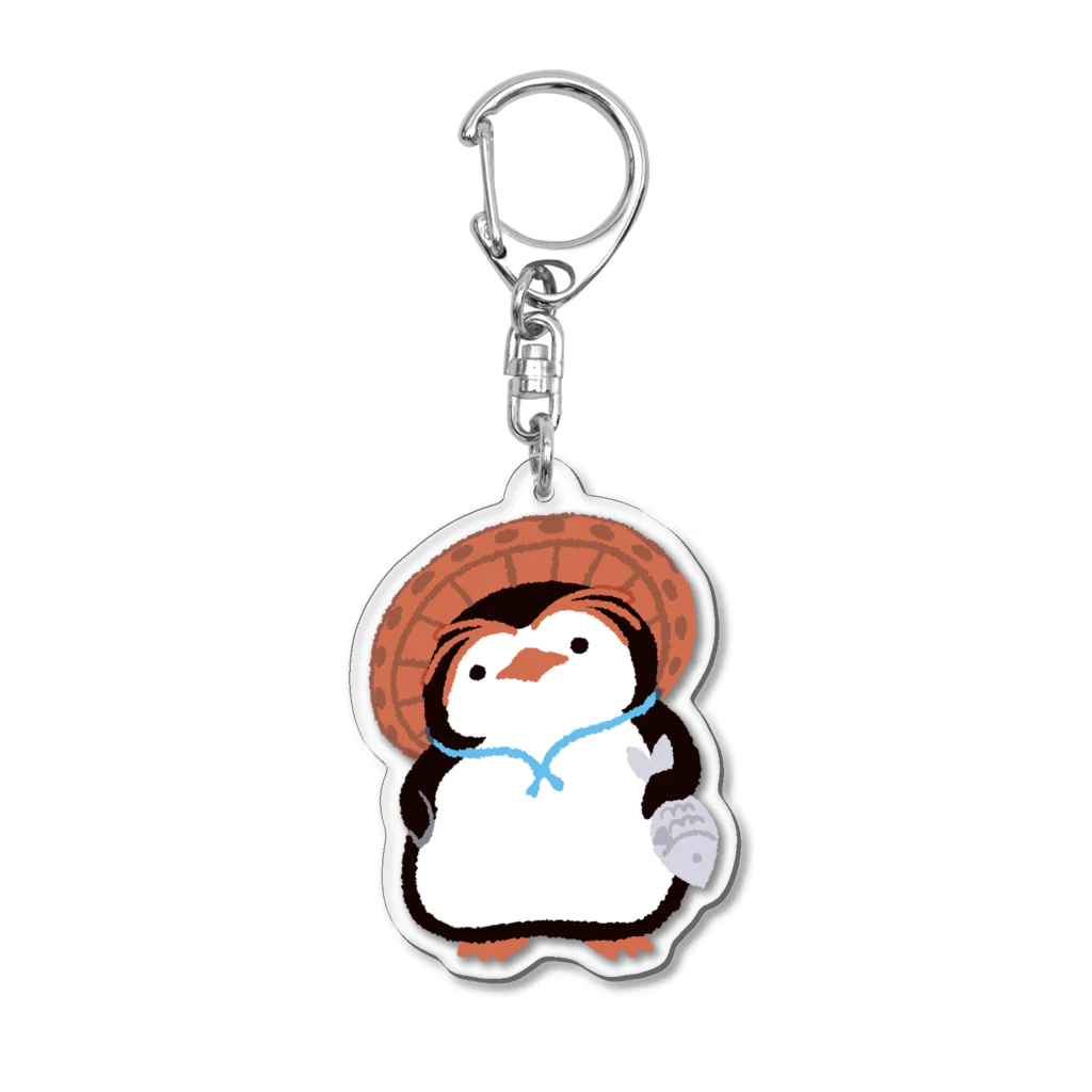 ささきまゆの信楽焼たぬきペンギン Acrylic Key Chain