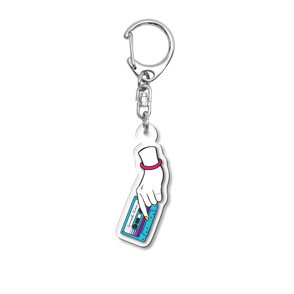 Mi-CRAFTWORKSのミックステープを君に(ブルー) Acrylic Key Chain