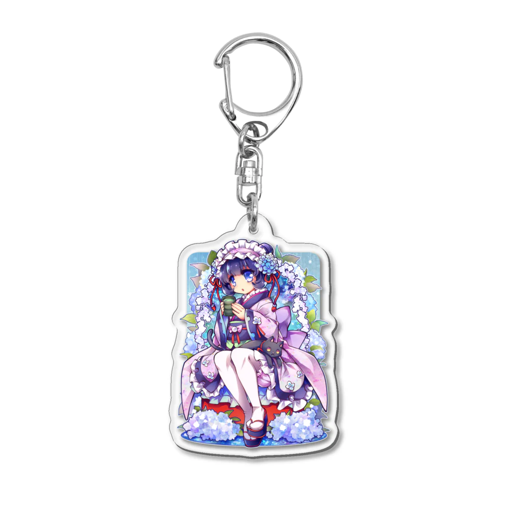 月蝕ざっか店＠SUZURIの君は紫陽花-Ms.Hydrangea☂️ - A Acrylic Key Chain