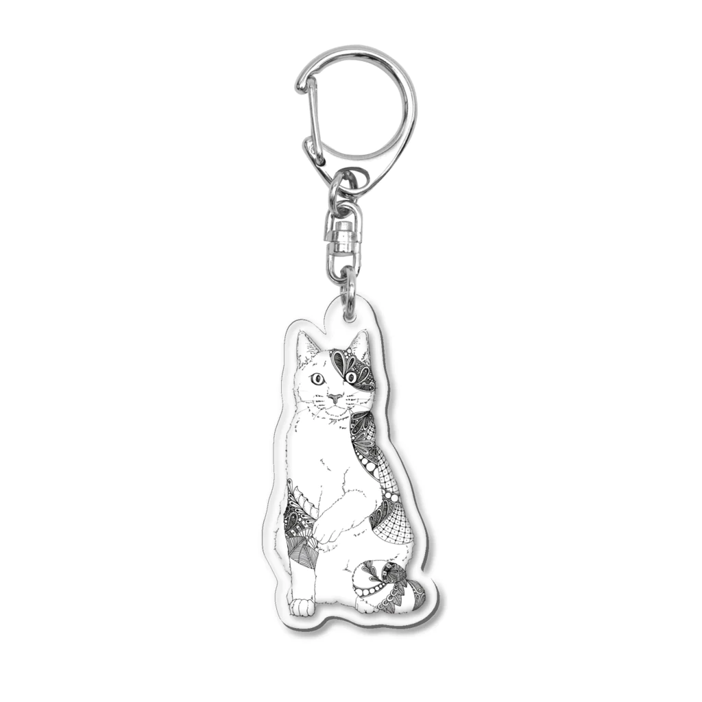 とうきちの三毛猫 Acrylic Key Chain