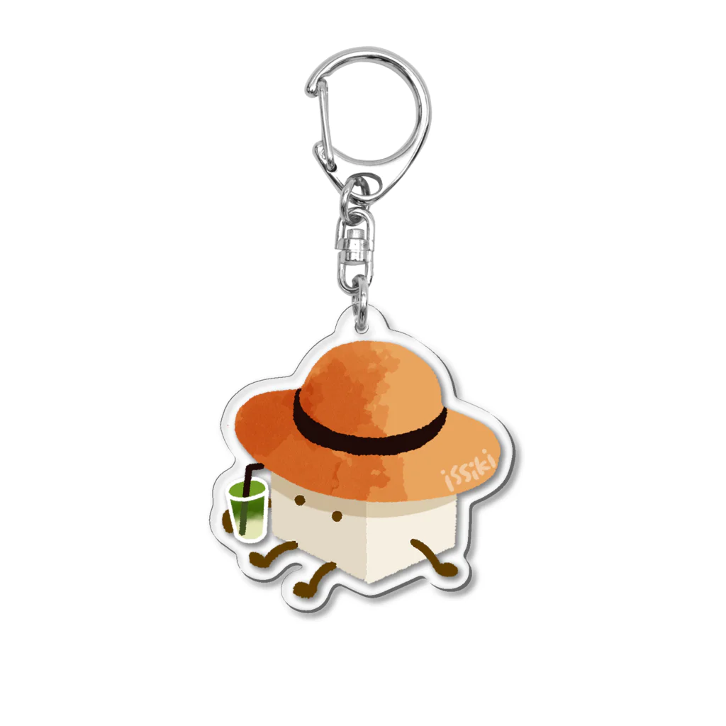 喫茶角砂糖の麦わら角砂糖さん Acrylic Key Chain