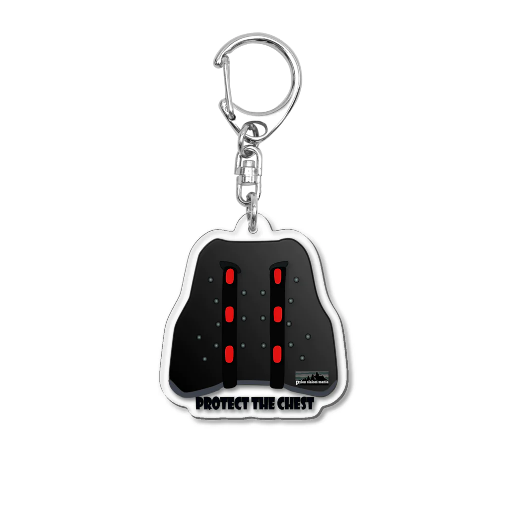 パイロンスラロームマニアの胸プロテクターをつけよう Acrylic Key Chain