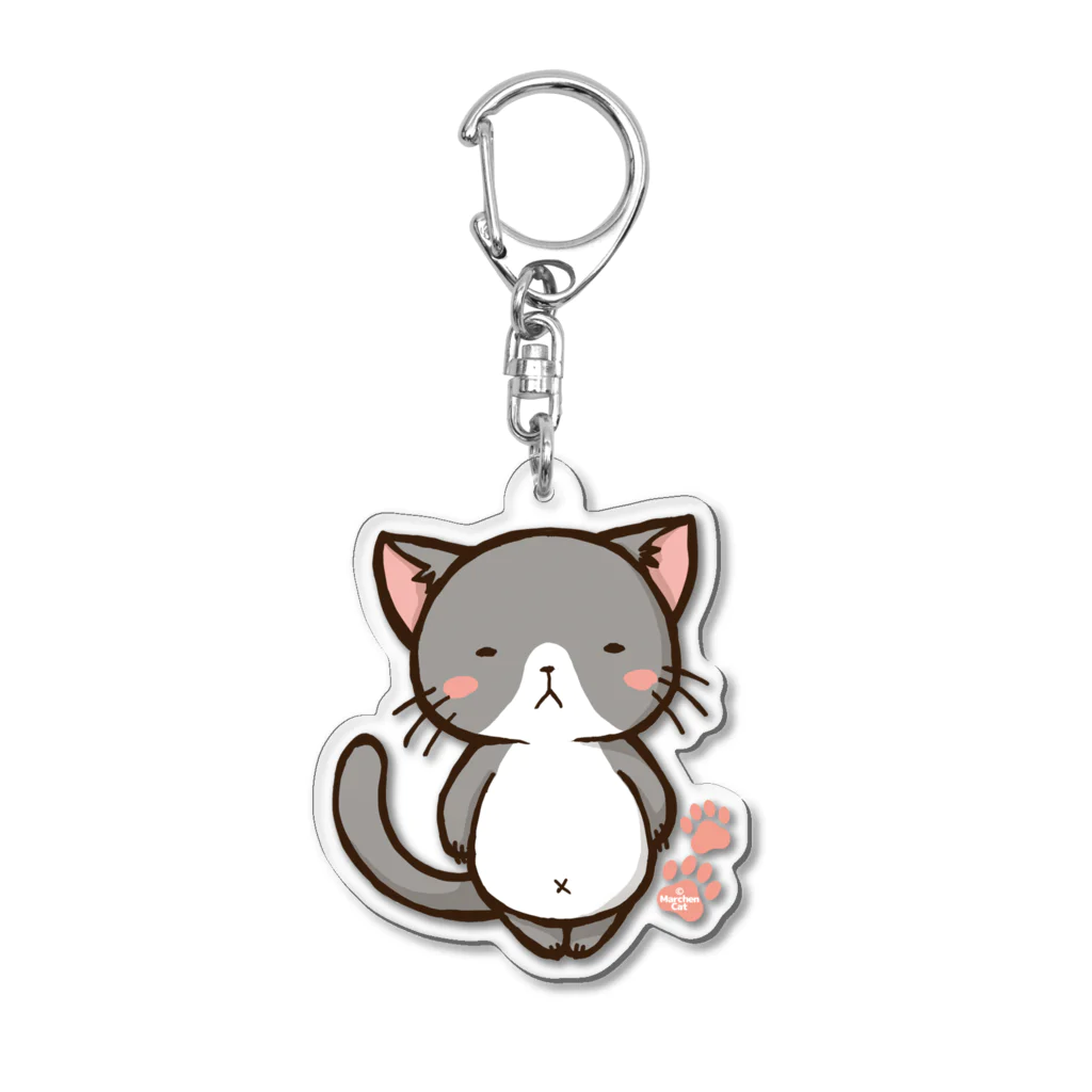 MarchenCatの【虎徹（こてつ）】のほほんネコさん【猫アクリルキーホルダー】 Acrylic Key Chain