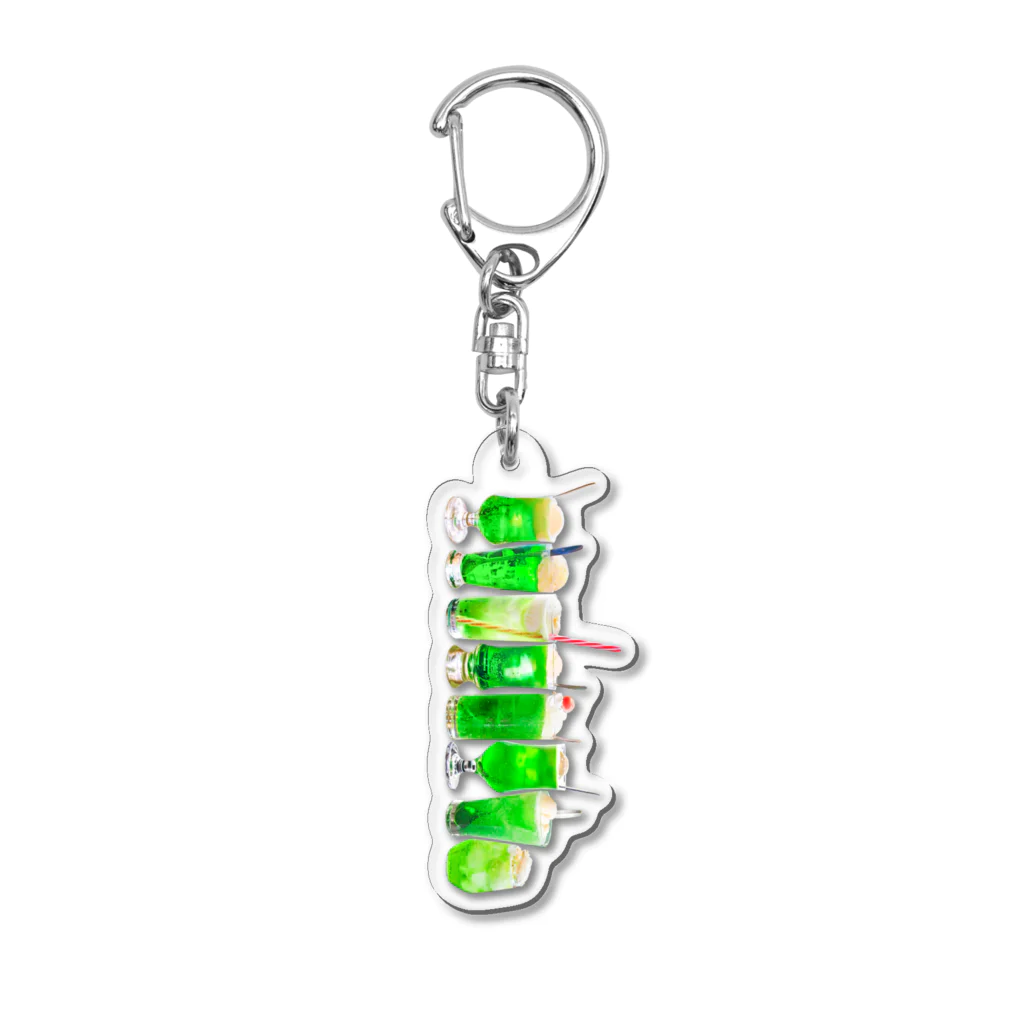 くちくらのクリームソーダの整列 Acrylic Key Chain