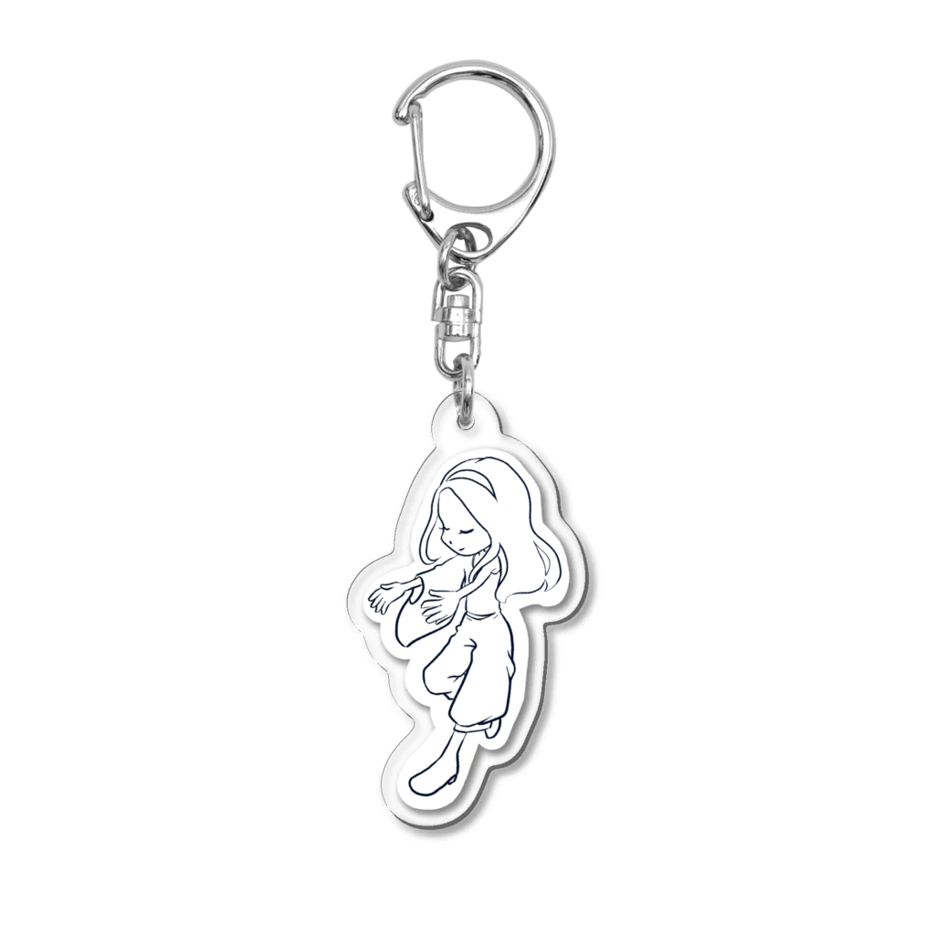 娯楽ノ絵描キヤの白黒な世界 Acrylic Key Chain