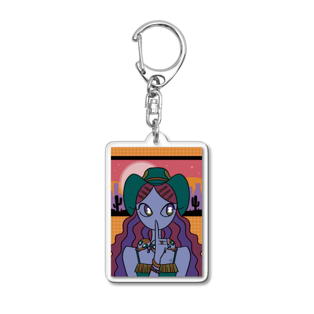 Penguin Marchのテンガロンハットの女の子 Acrylic Key Chain