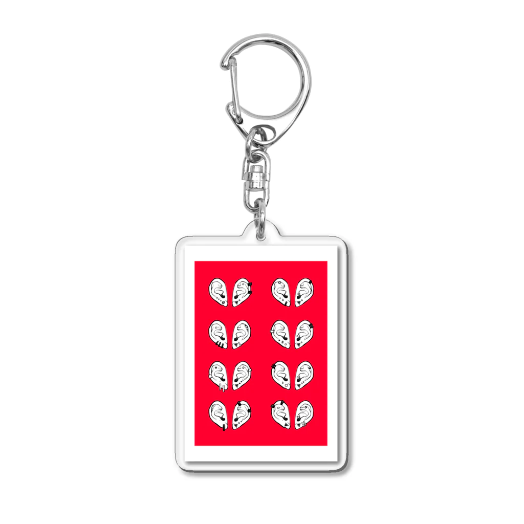 でらでら大王のでらでらいやー(白枠あり) Acrylic Key Chain