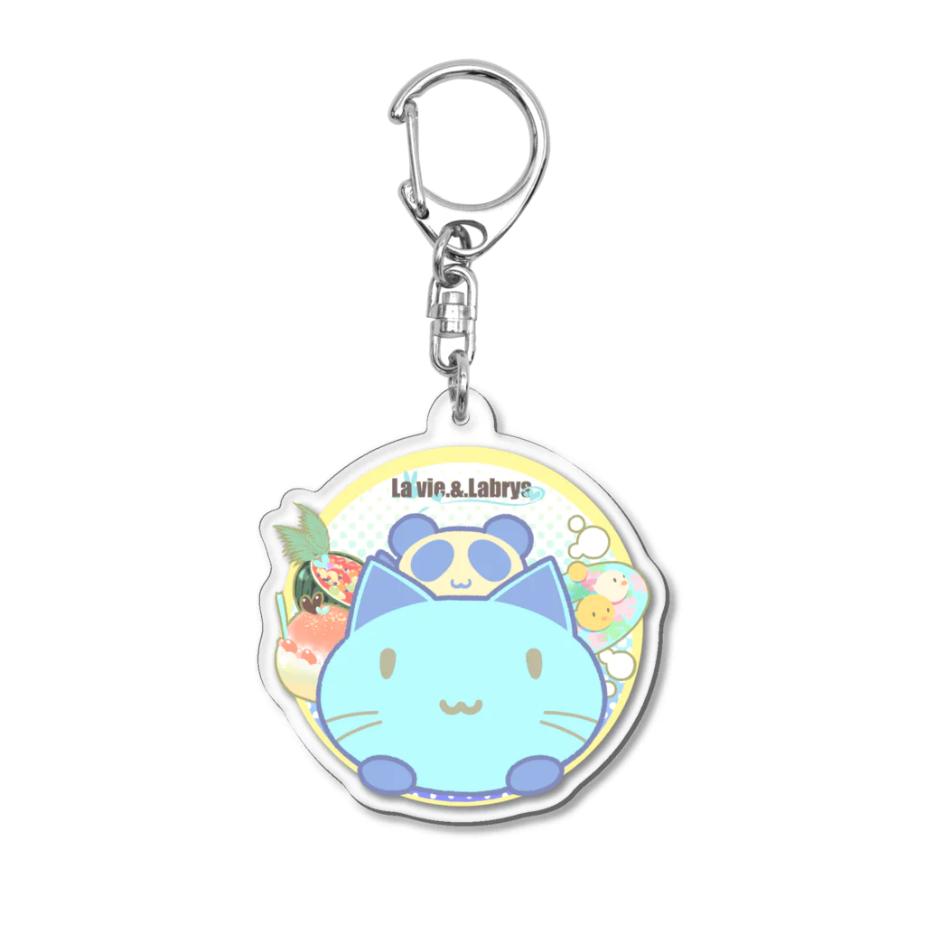 La vie &Labrys ［ラヴィ・エン・ラヴィリス］の【にゃるぱんだ★キーホルダー・夏】 Acrylic Key Chain