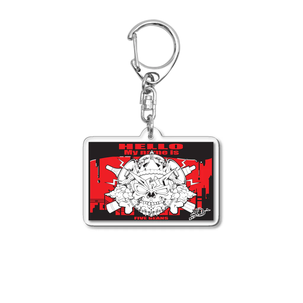 FIVE-BEANSのスカルスピーカー Acrylic Key Chain