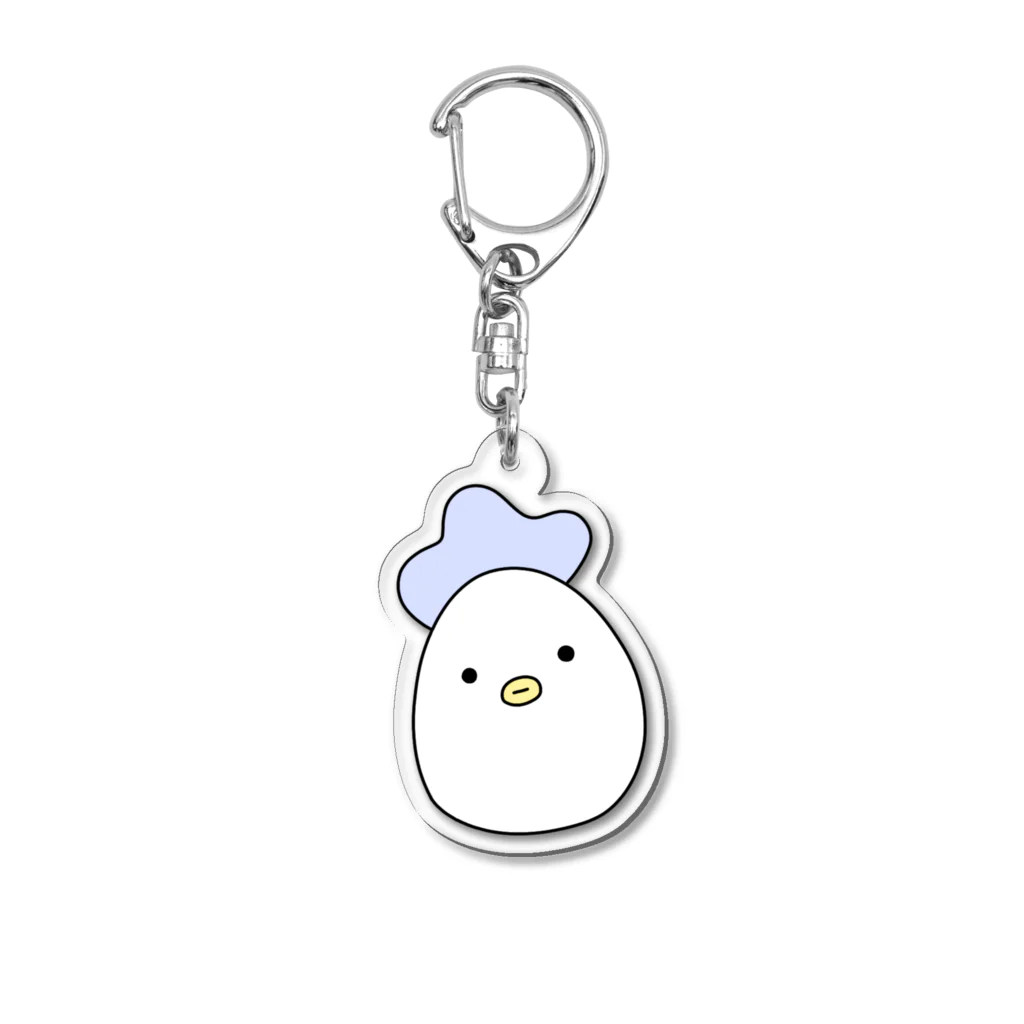 ぱれっとのまんまるこけしキーホルダー(ぶるーべりー) Acrylic Key Chain