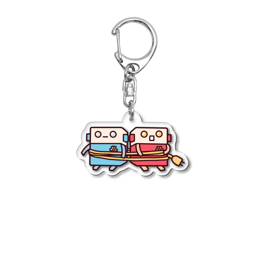 メカロックのコードぐるぐるロボchi Acrylic Key Chain