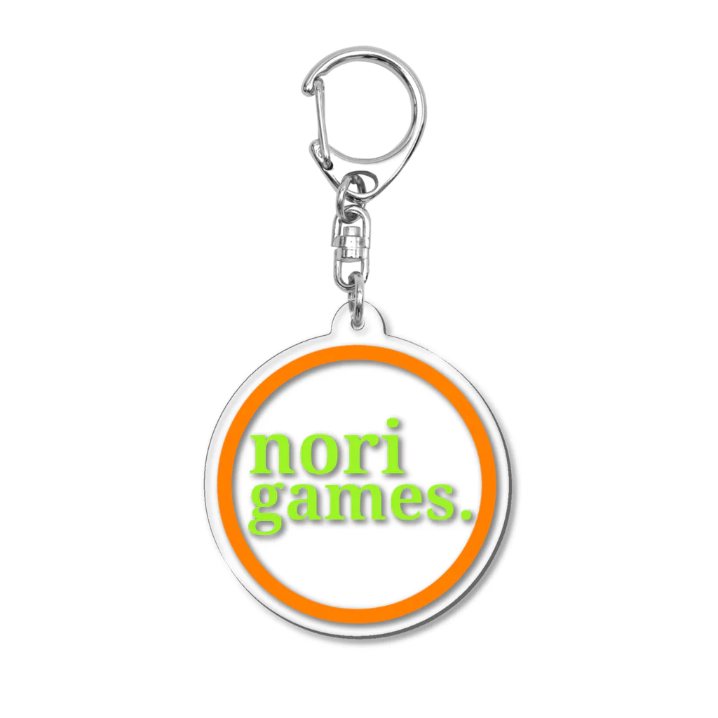 nori games.Shopのnori games. ロゴ オレンジグリーン アクリルキーホルダー