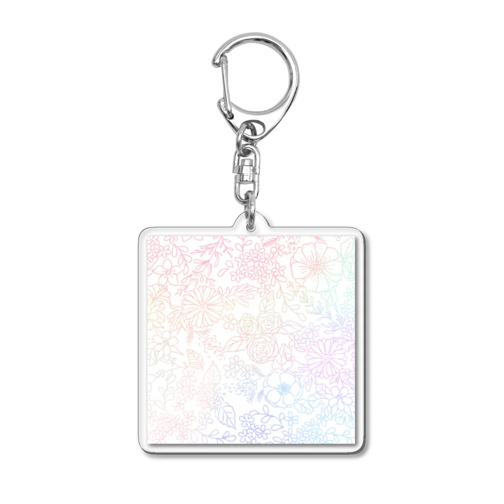 光のフラーレン33のお花 Acrylic Key Chain