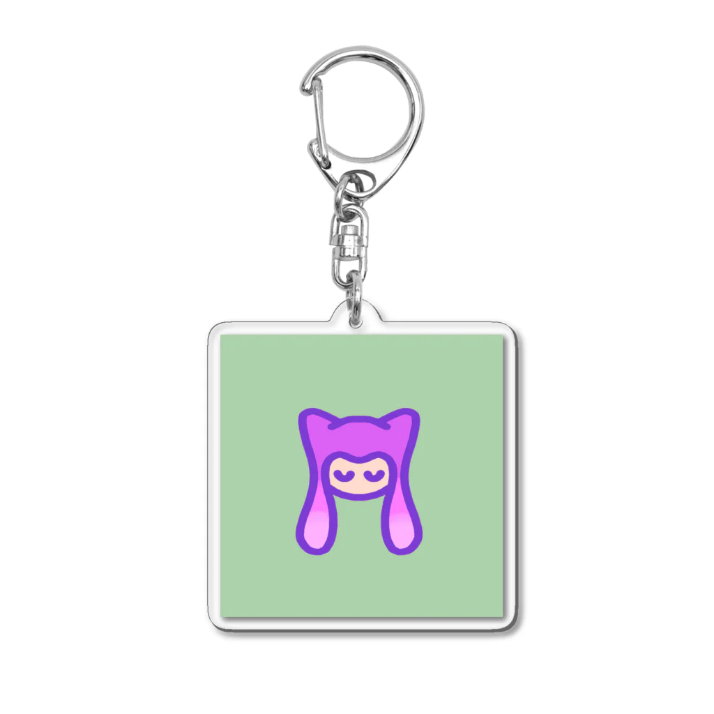 Kotsumuriの紫かぶりもの Acrylic Key Chain