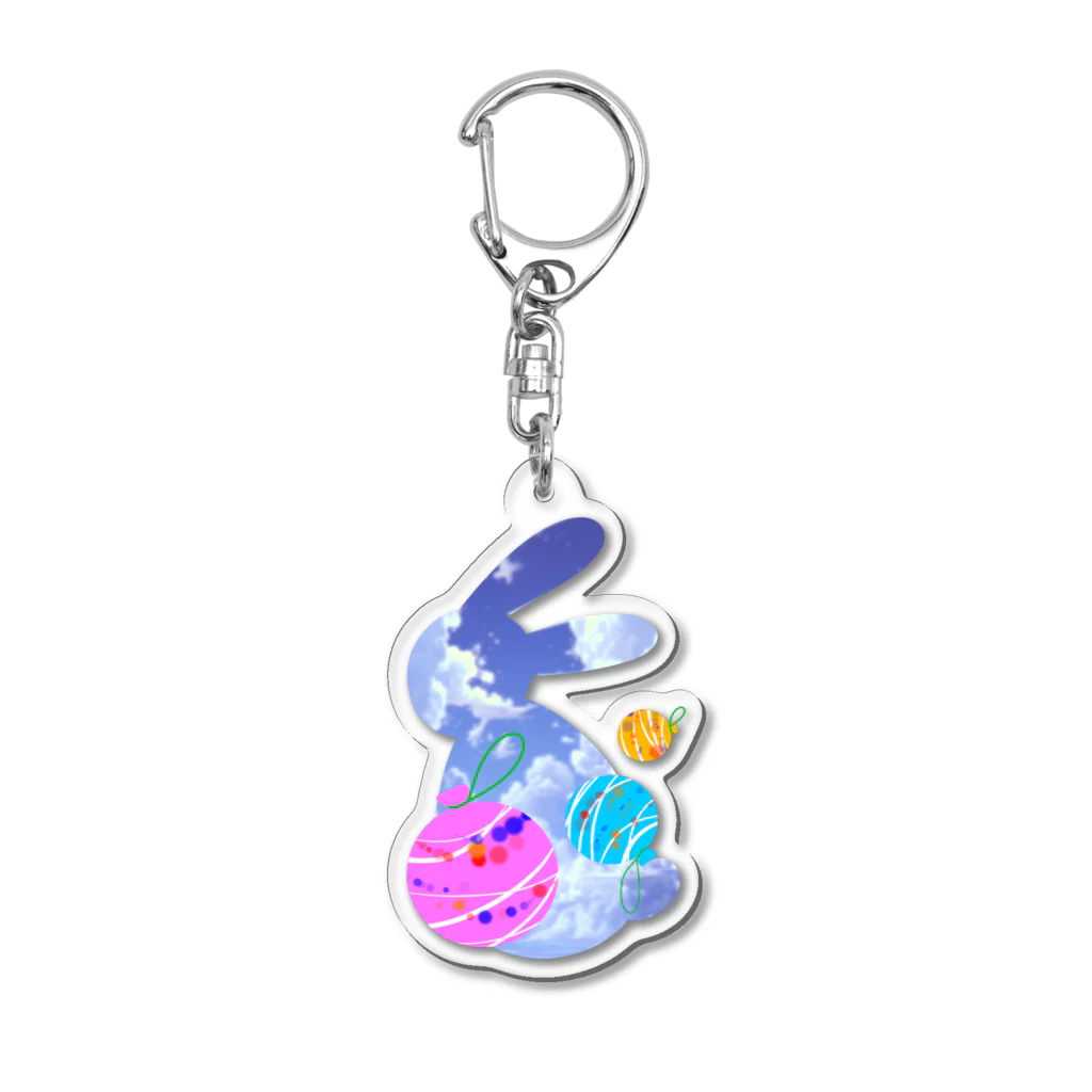 Rabbitflowerの夏の思い出 Acrylic Key Chain