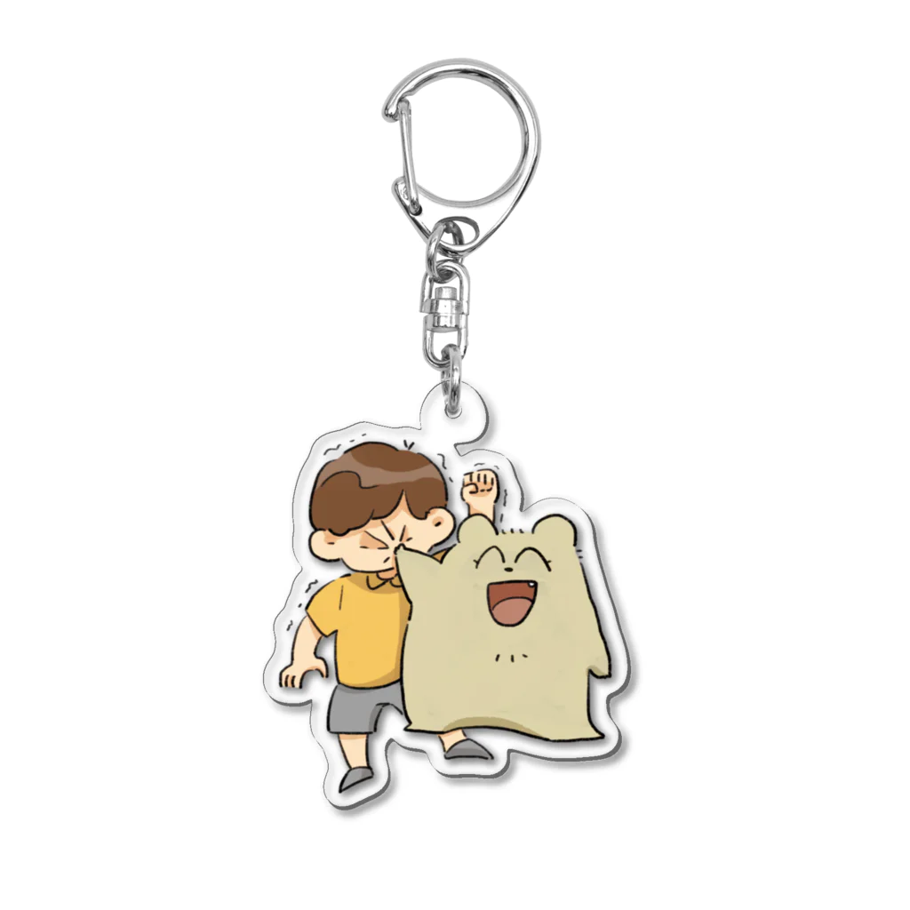 pm7ji_のこすいぬ（と飼い主） Acrylic Key Chain