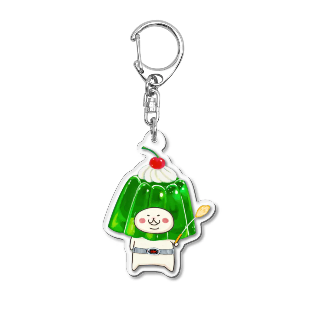 猫のミケランジェロのメロンソーダたま Acrylic Key Chain