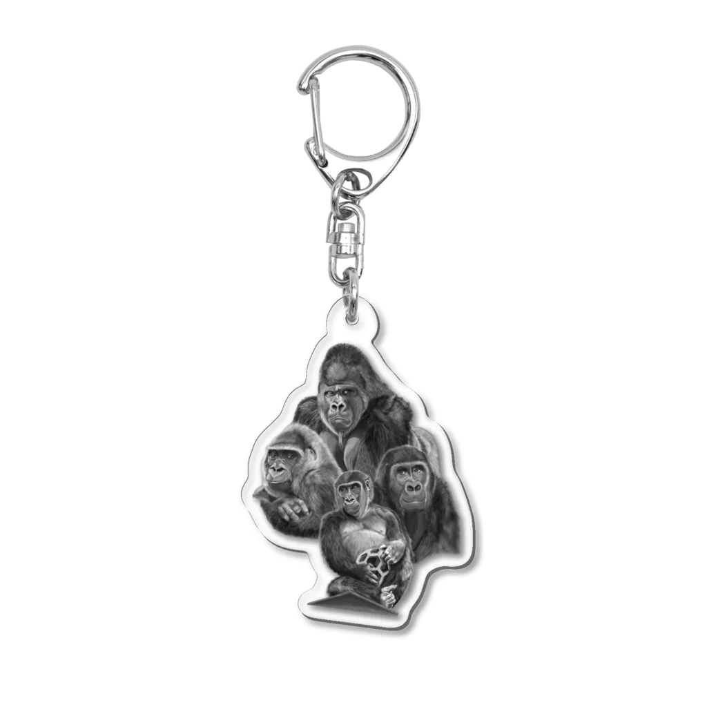 GorillaLife_SHOP Japanのゴリラ家族のアクリルキーホルダー・ゴリラライフ Acrylic Key Chain