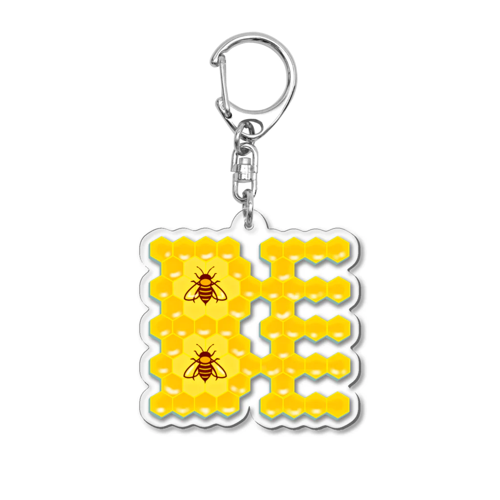 LalaHangeulのハニカム構造(BEE） Acrylic Key Chain