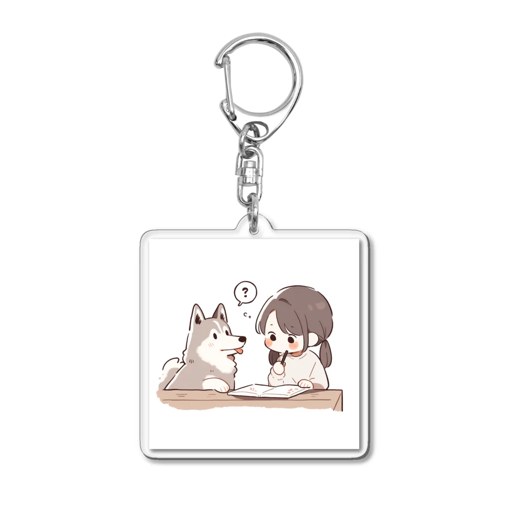 LIT goodsのいぬに論語 Acrylic Key Chain