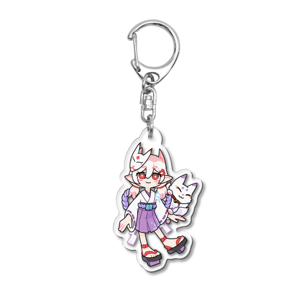 熊谷ゆ〜ほ_デザイングッズのBLUE ECHOES すえまる Acrylic Key Chain