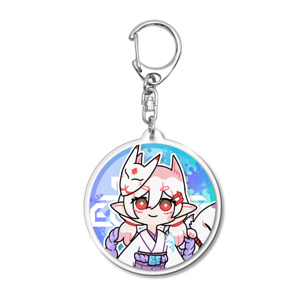 熊谷ゆ〜ほ_デザイングッズのBLUE ECHOES すえまるアイコン Acrylic Key Chain