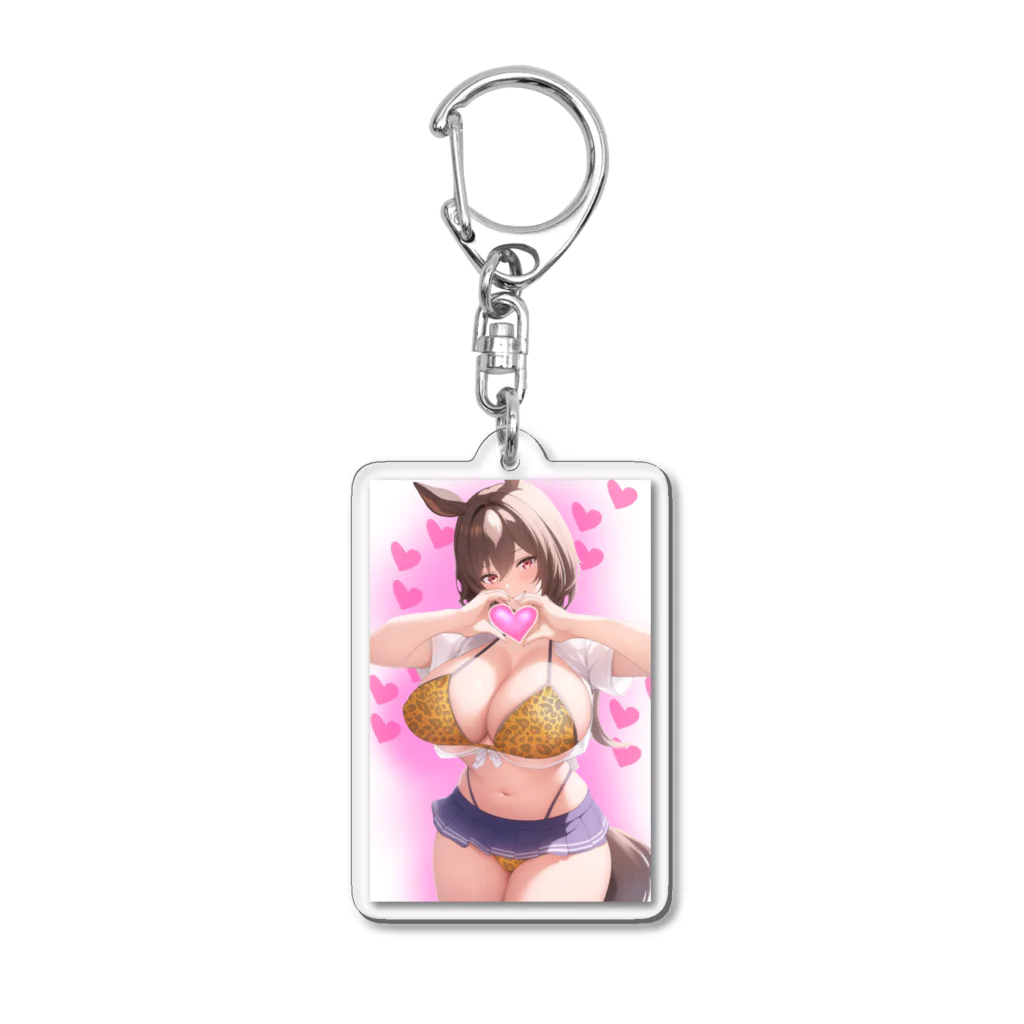 amamoemomoのケモ耳女の子ちゅきちゅきグッズ Acrylic Key Chain