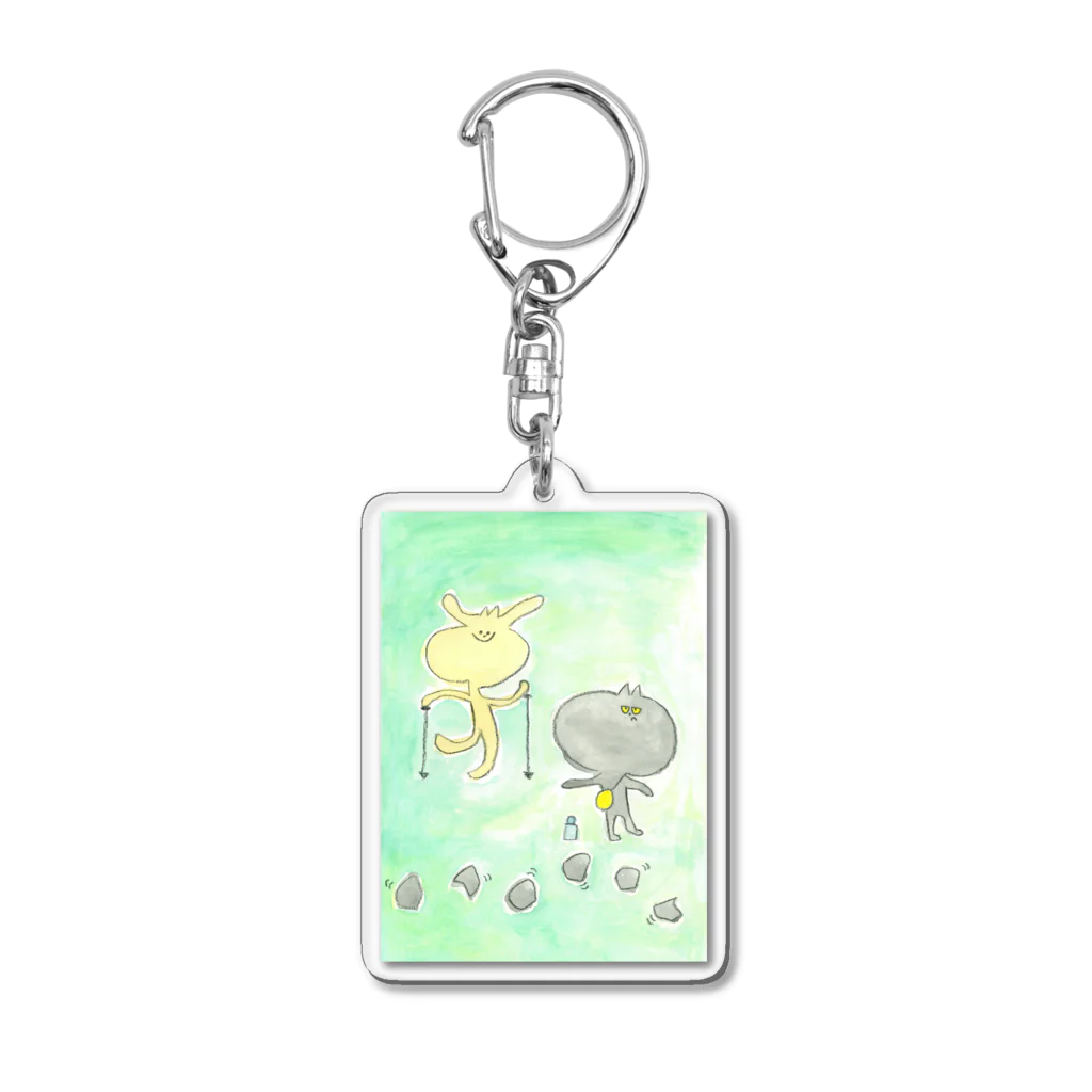 tonarichanのいぬくんとねこくん Acrylic Key Chain