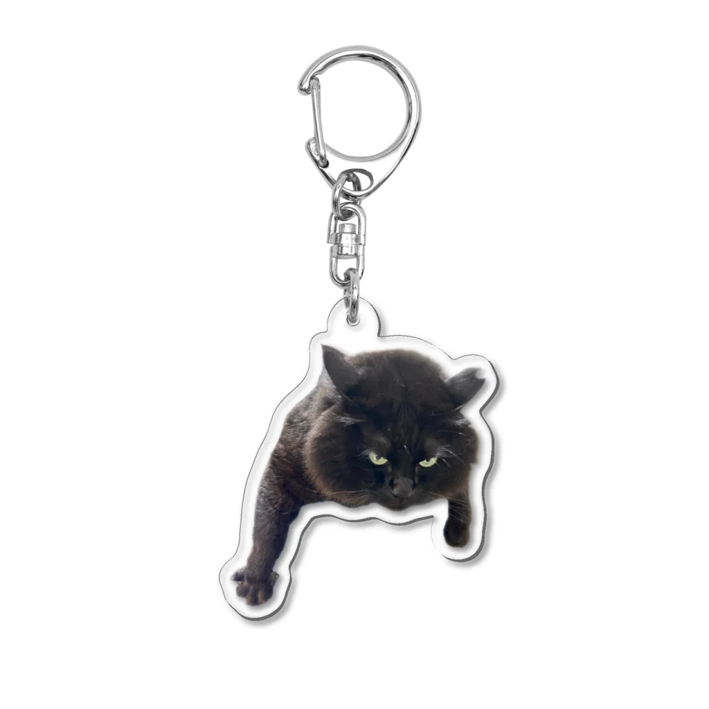 黒猫もんちゃんの黒猫もんちゃんゆらゆらキーホルダー Acrylic Key Chain