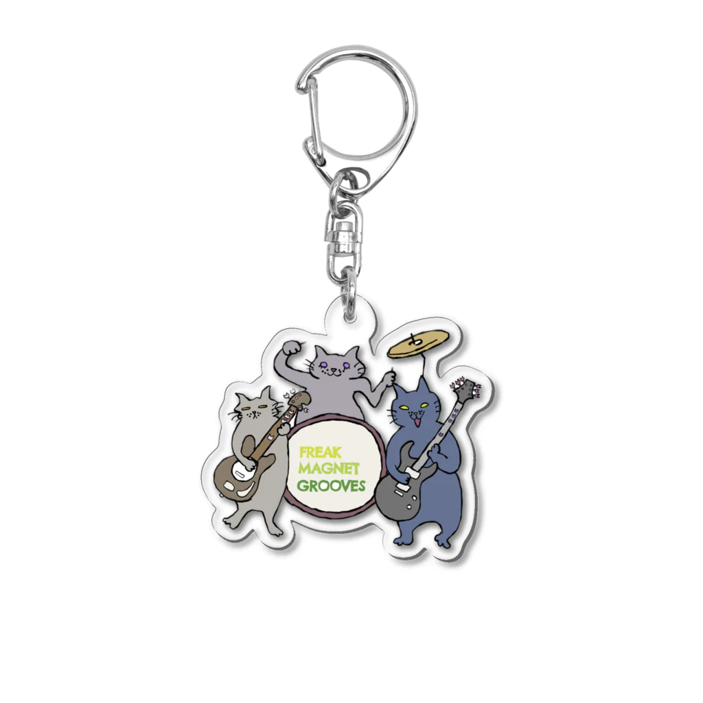 gatto_gattoのROCKな猫たち Acrylic Key Chain