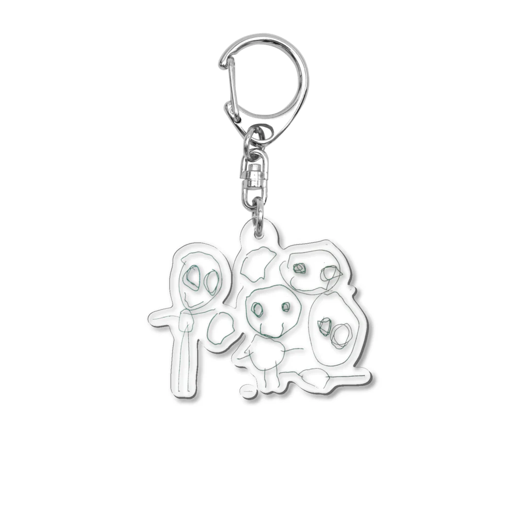 rakugaki storeのらくがきふぁみりー Acrylic Key Chain