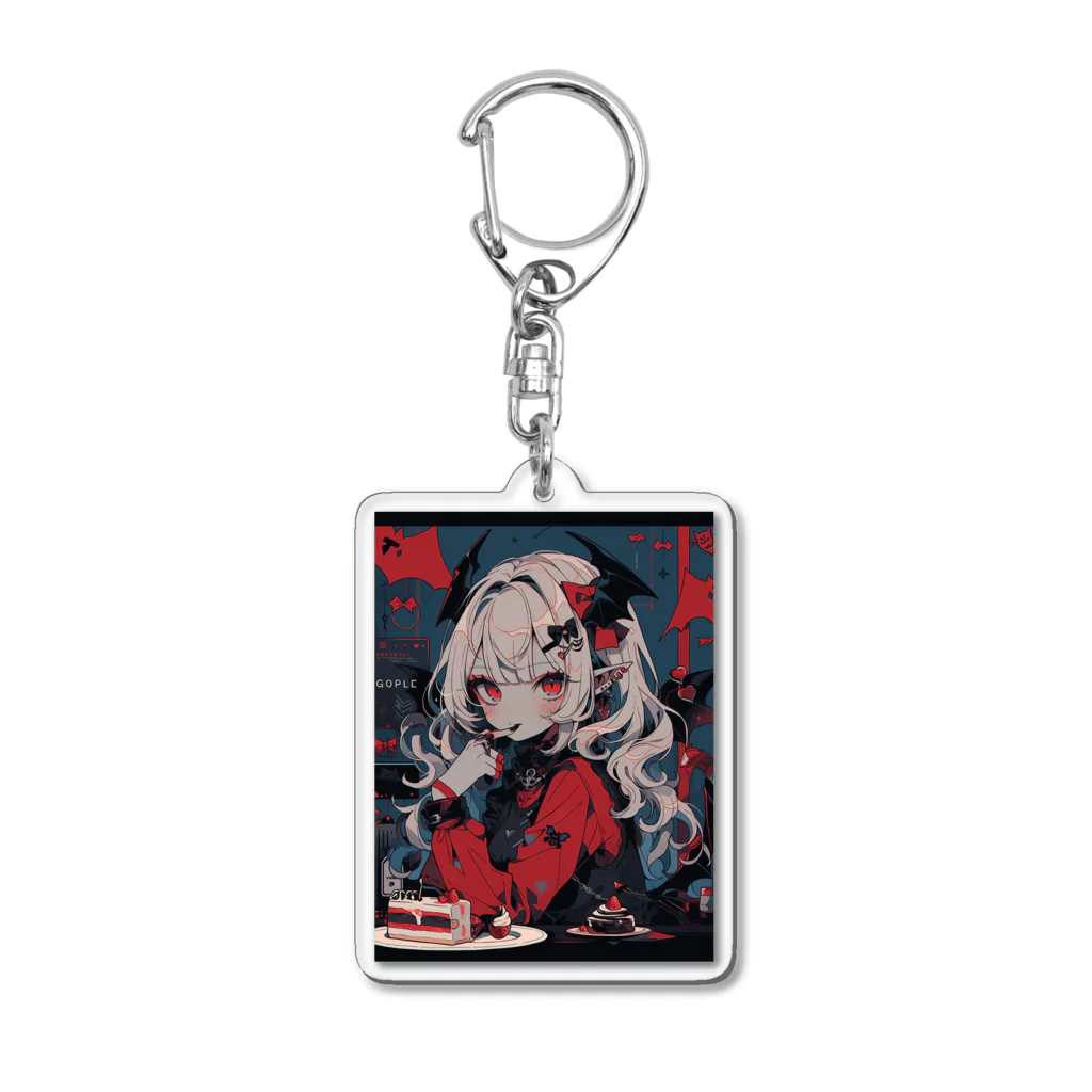 狐の不思議な道具屋のドット・ばんぱいあ Acrylic Key Chain