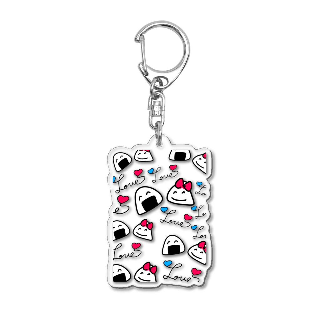 タカのおにぎりlove Acrylic Key Chain