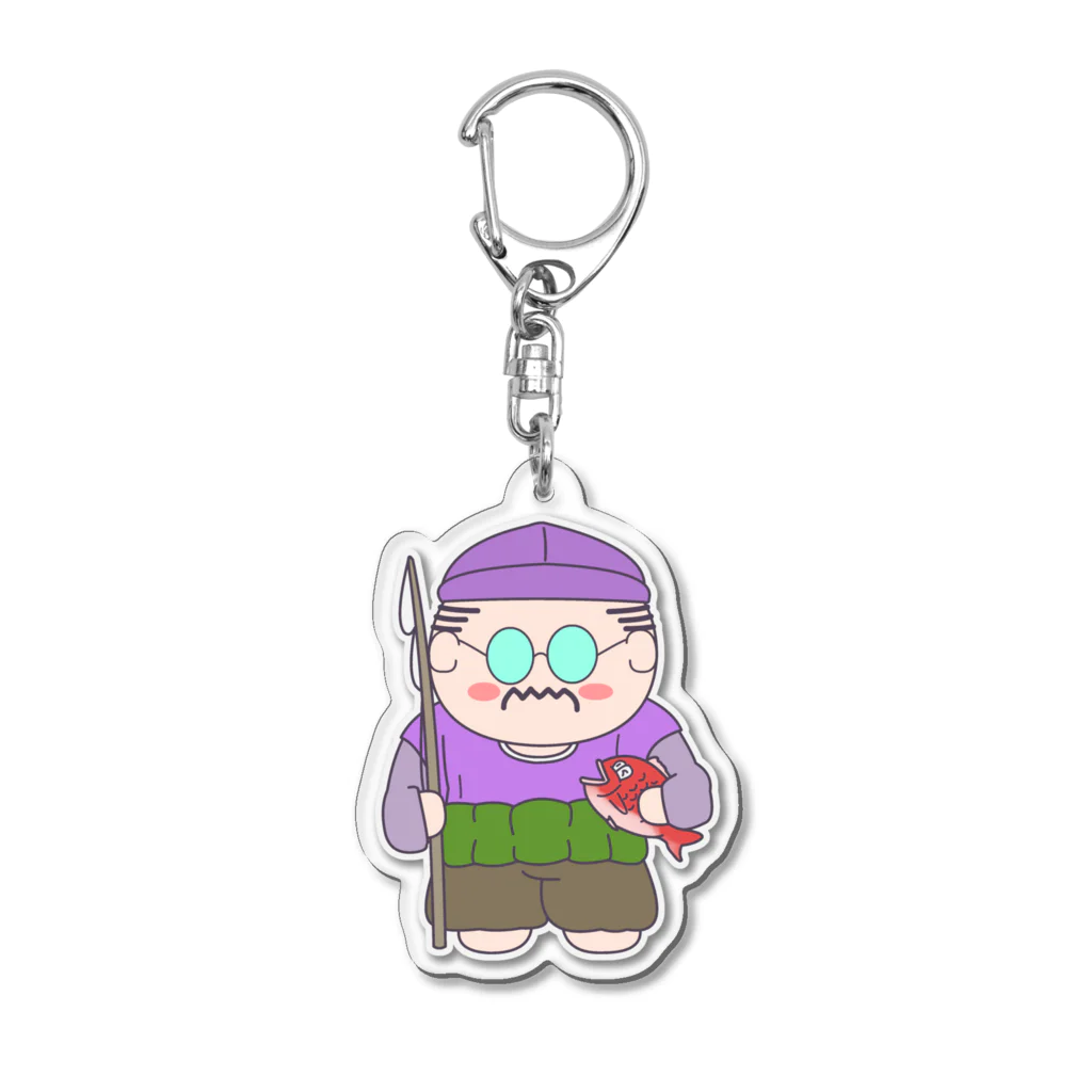 生物＝ケモノのヲ店の恵比寿天オヤジ Acrylic Key Chain